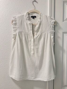 J.Crew Jcrew Garden top in soft gauze women’s size medium in white